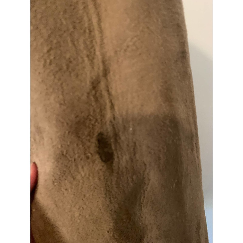 R. Sherman Brown Genuine Leather Button Front Jacket oversized - Picture 10 of 10